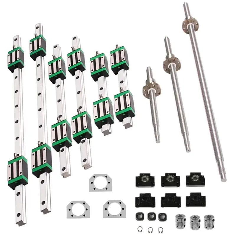Hgr20 Linear Guide Rail Ballscrew Set - 6 Sets HGR20 Linear Guide Rail